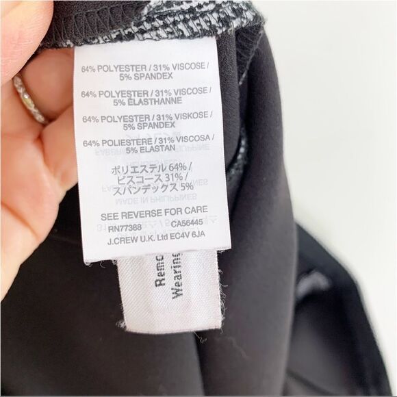 J. Crew Plaza‎ Women’s Skirt Black White Glen Plaid Flared Sz 2 New - Picture 8 of 12